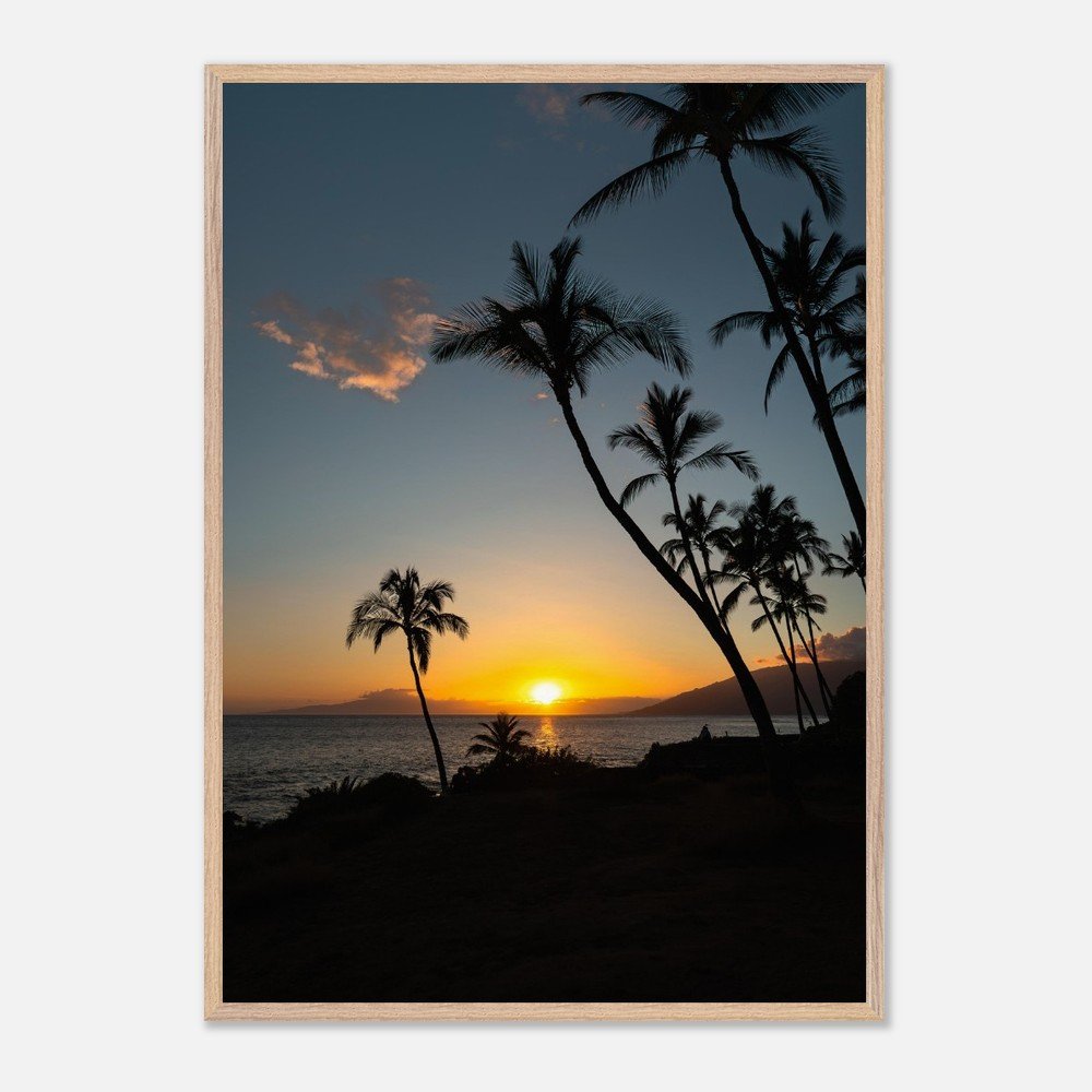 framed hawaii beach sunset print fine art print, wooden frame, travel photography print, hawaii photography, travel decor 021e5c7d-82a1-462f-b1c1-5099f935e239