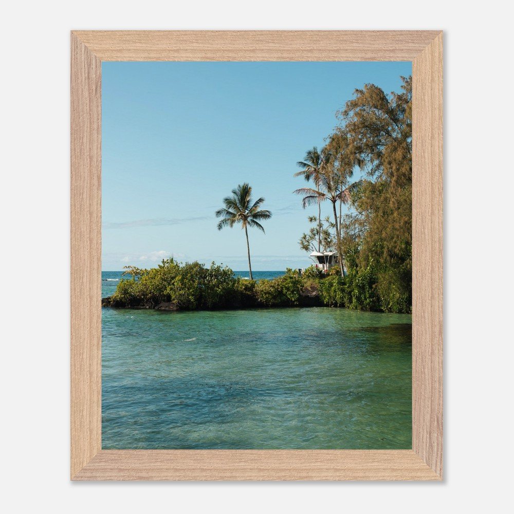 framed hawaii blue lagoon print fine art print, wooden frame, travel photography print, hawaii photography, travel decor 174a5ff3-67c3-4e7a-99a8-5c1edb8d9642