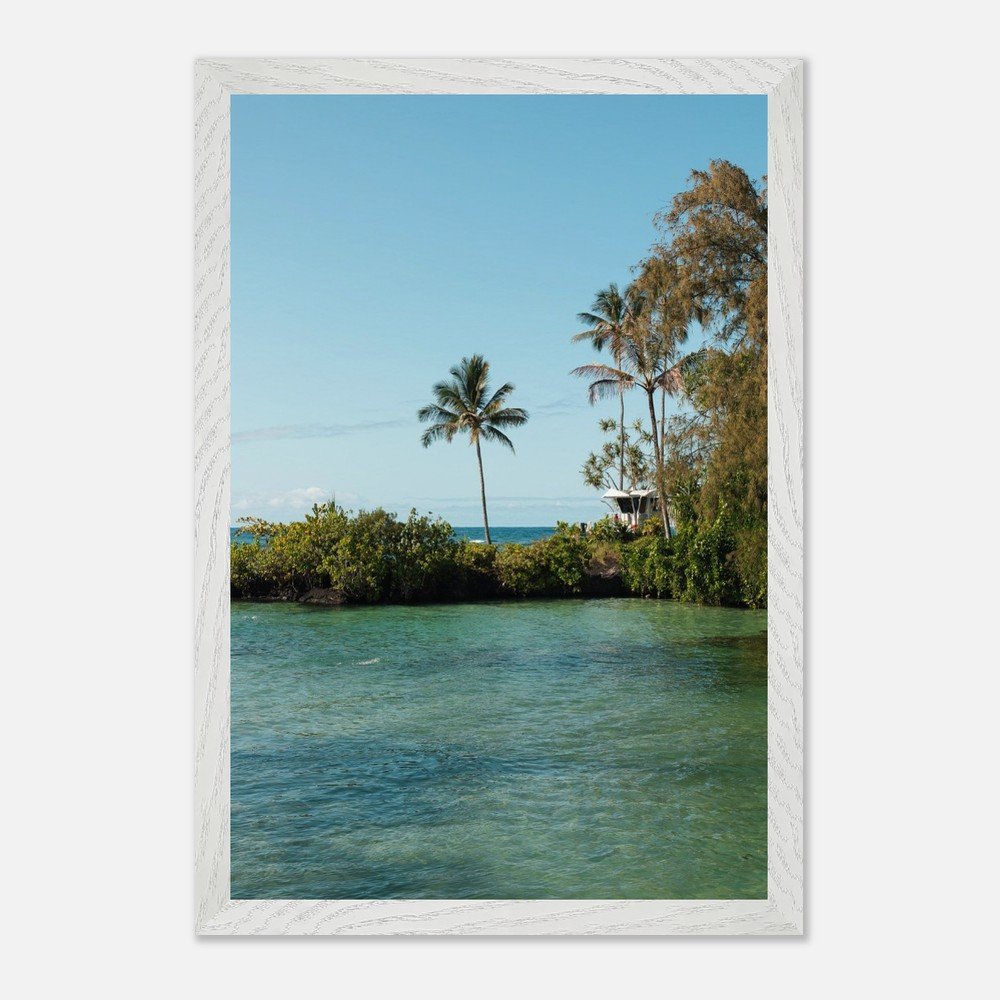 framed hawaii blue lagoon print fine art print, wooden frame, travel photography print, hawaii photography, travel decor 1aced075-bf97-4132-8008-f4cac2645d58
