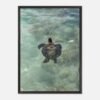 framed print sea turtle hawaii photography fine art wall decor print beach aesthetic poster living room wall art tropical gift for traveler 1c093c66-743d-42eb-9e77-35e9e060d852