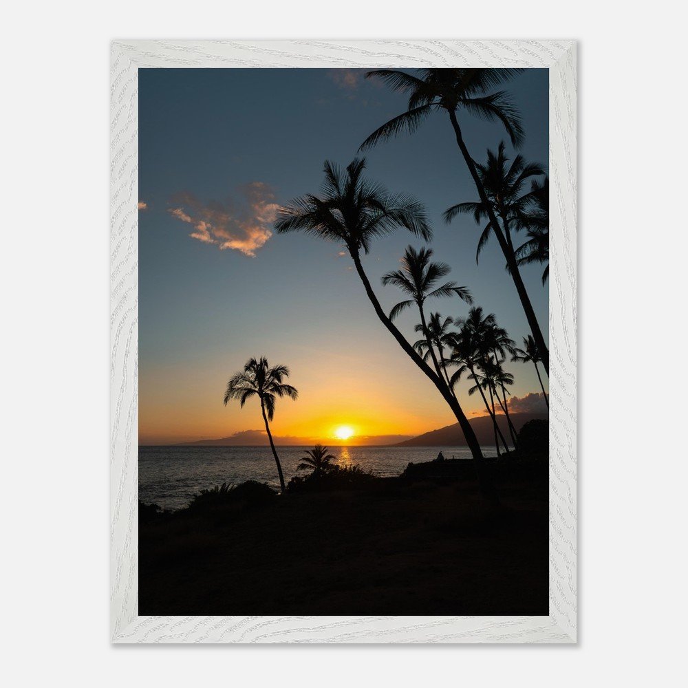 framed hawaii beach sunset print fine art print, wooden frame, travel photography print, hawaii photography, travel decor 1f09c918-3bbd-4d61-9495-3a870b1f6535
