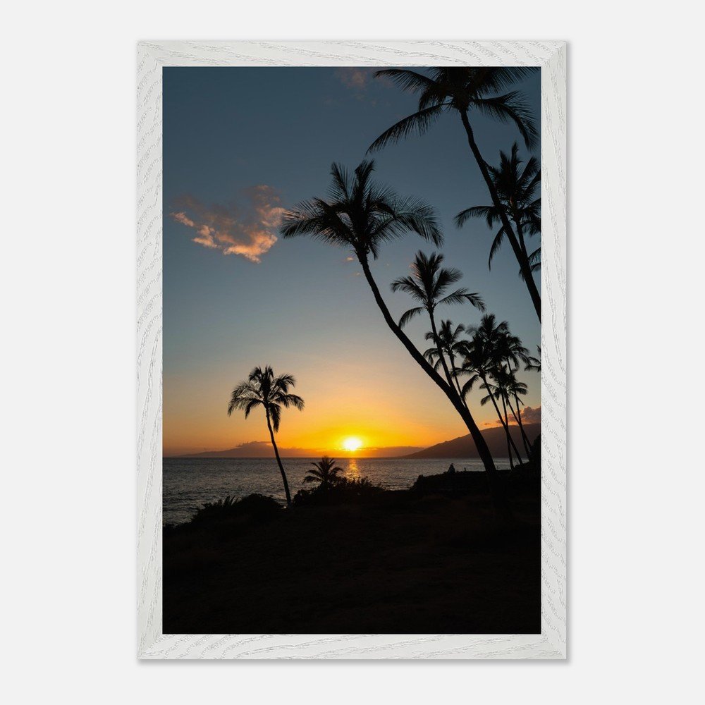 framed hawaii beach sunset print fine art print, wooden frame, travel photography print, hawaii photography, travel decor 22652bf2-6813-4122-8a08-f9cae07c16d3