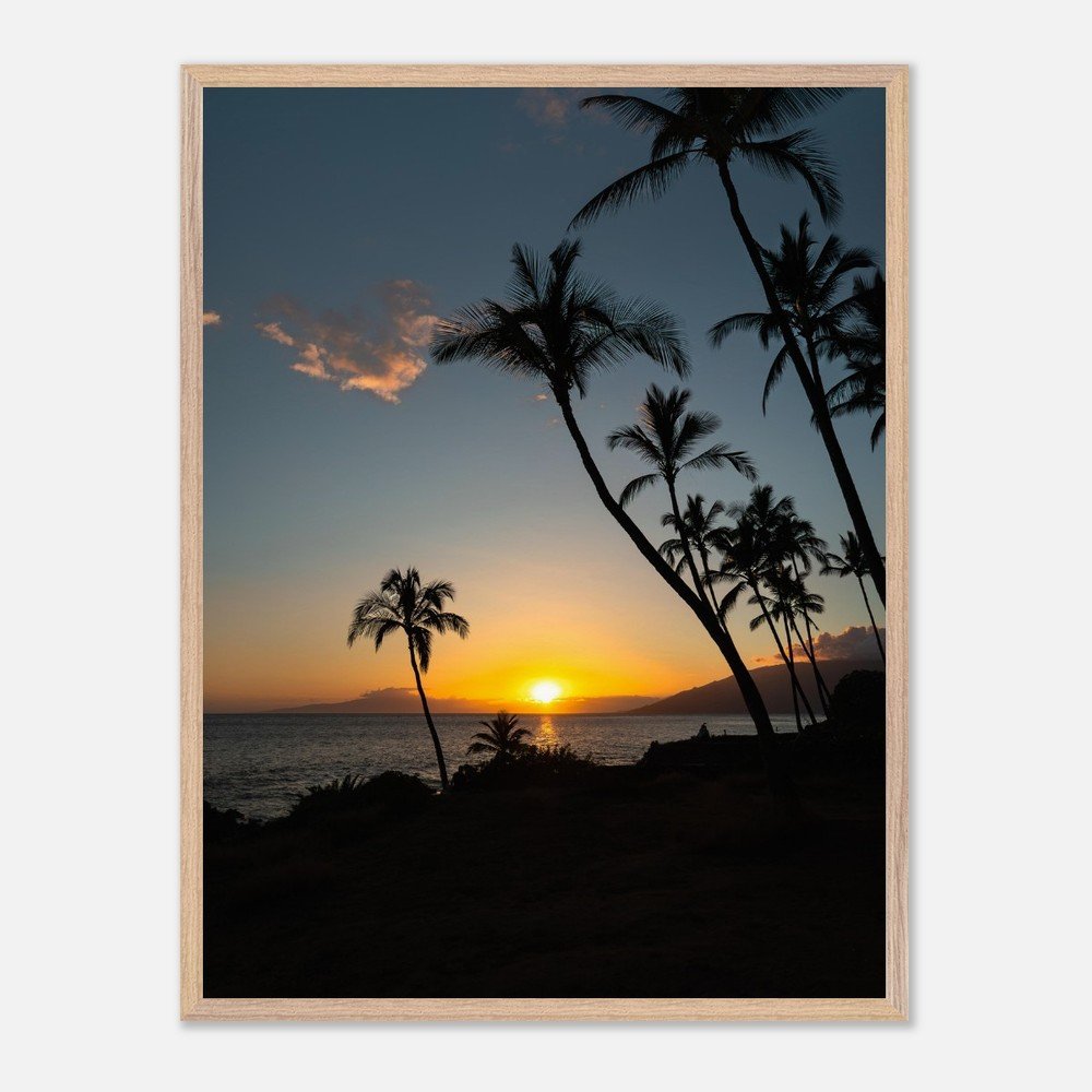 framed hawaii beach sunset print fine art print, wooden frame, travel photography print, hawaii photography, travel decor 23066d38-941d-4553-a887-b73ebb0ca858
