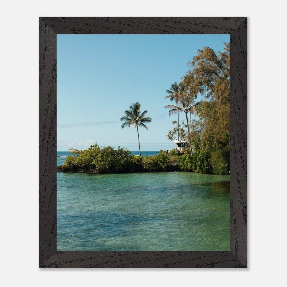 framed hawaii blue lagoon print fine art print, wooden frame, travel photography print, hawaii photography, travel decor 296293a6-b7ed-4490-84ea-738907a1b180