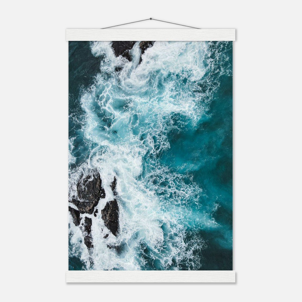hawaii ocean waves art print with hangers fine art print, travel photography print, hawaii photography, beach photography, travel decor 2f7a163c-ebe5-4069-b159-b15607ff01f7