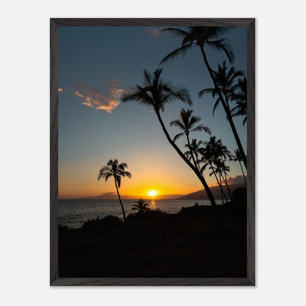 framed hawaii beach sunset print fine art print, wooden frame, travel photography print, hawaii photography, travel decor 333757ff-dd78-4682-a00b-f160f2004dcf