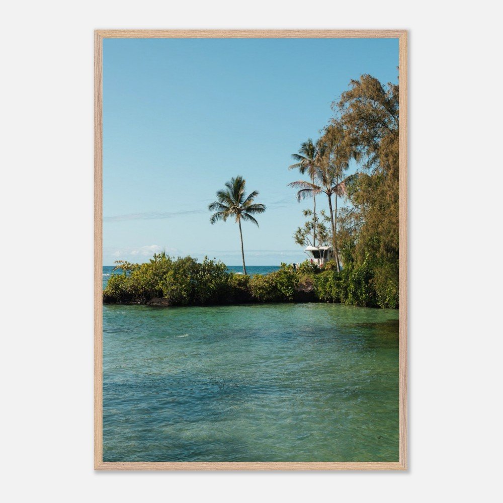 framed hawaii blue lagoon print fine art print, wooden frame, travel photography print, hawaii photography, travel decor 380eb4e8-b216-4360-bed1-9cf7ab9afc47