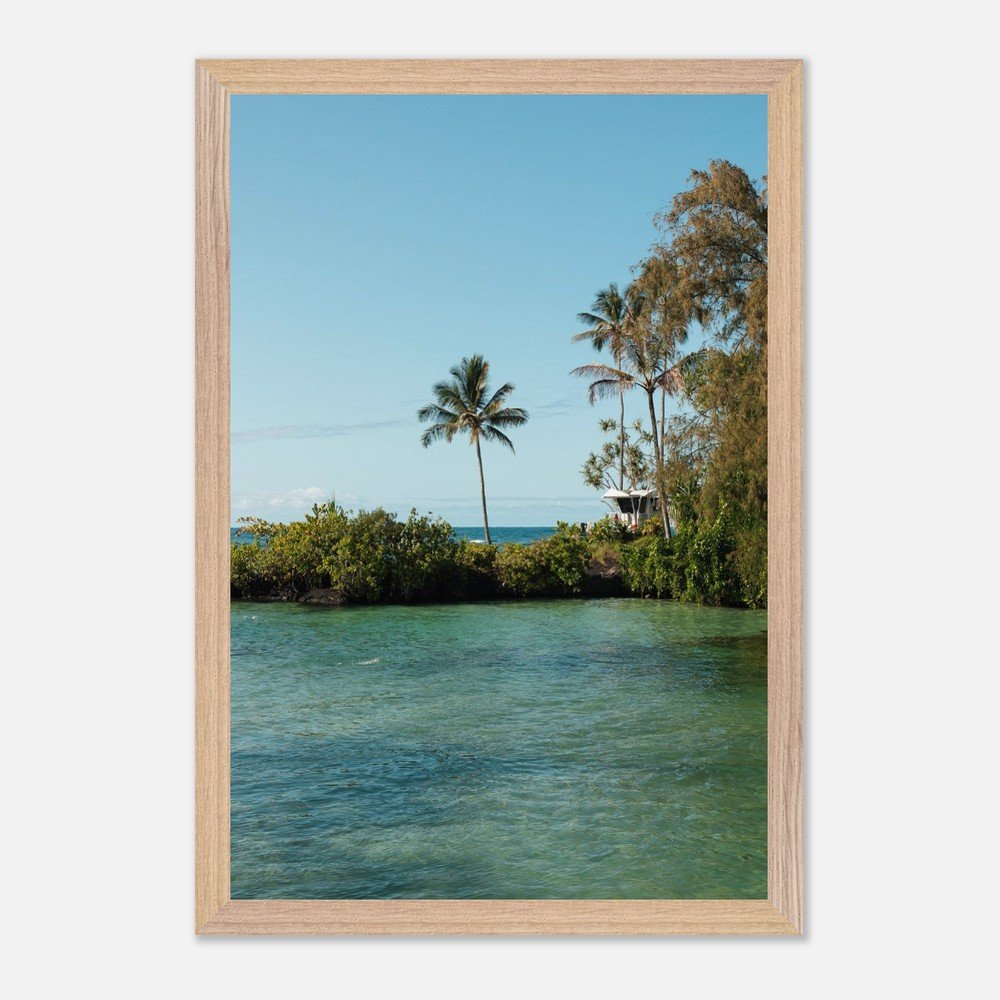 framed hawaii blue lagoon print fine art print, wooden frame, travel photography print, hawaii photography, travel decor 58ce8180-3c8c-4936-bb91-b7ed12032eab