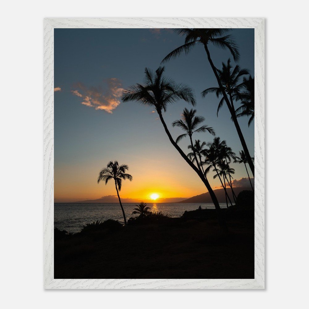 framed hawaii beach sunset print fine art print, wooden frame, travel photography print, hawaii photography, travel decor 5f6ae337-e812-4efb-b5b7-941035674918