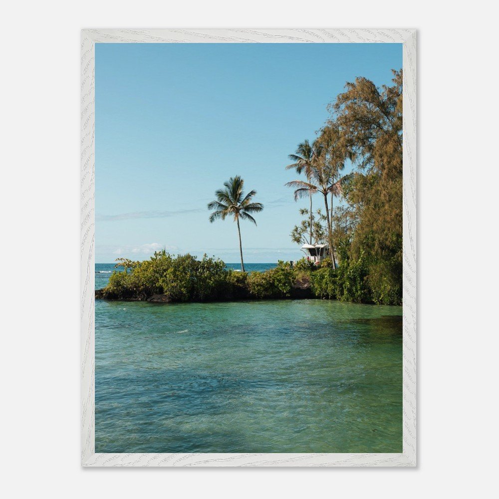 framed hawaii blue lagoon print fine art print, wooden frame, travel photography print, hawaii photography, travel decor 6a00e510-fd93-43a6-a19f-81061c9a983e