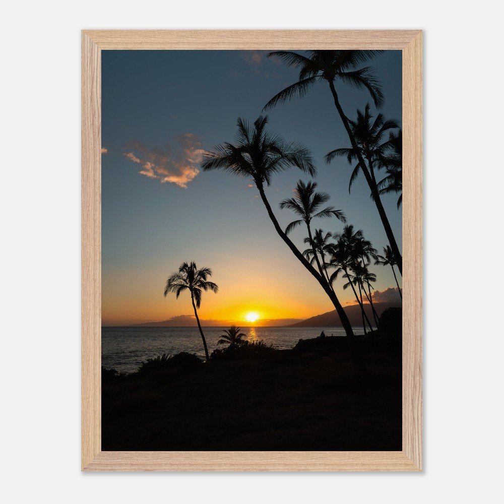 framed hawaii beach sunset print fine art print, wooden frame, travel photography print, hawaii photography, travel decor 6a203445-2d15-4396-a5fd-2961691e926f