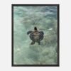 framed print sea turtle hawaii photography fine art wall decor print beach aesthetic poster living room wall art tropical gift for traveler 7161325f-e62f-4fa8-bf7a-81ad17af8963