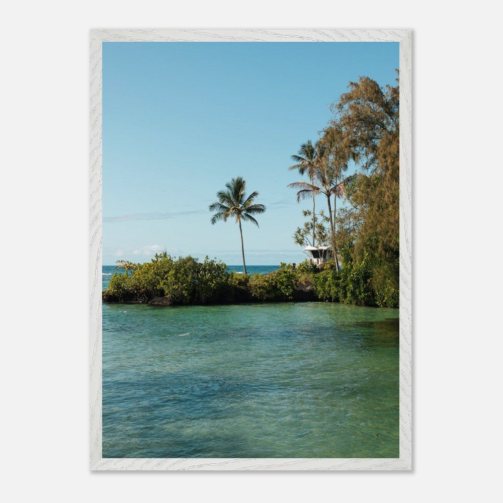 framed hawaii blue lagoon print fine art print, wooden frame, travel photography print, hawaii photography, travel decor 980a462c-c5a7-453f-9ac7-5bc4f404156d