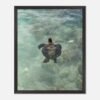 framed print sea turtle hawaii photography fine art wall decor print beach aesthetic poster living room wall art tropical gift for traveler 993075b1-ac84-449f-a819-cb0698842181