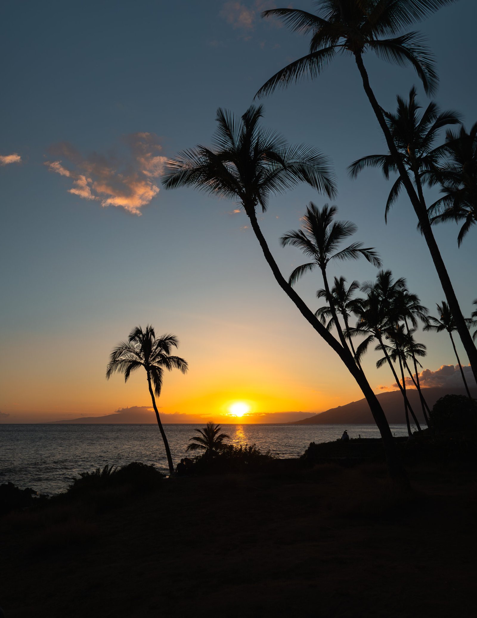 sunset in kihei framed hawaii beach sunset print