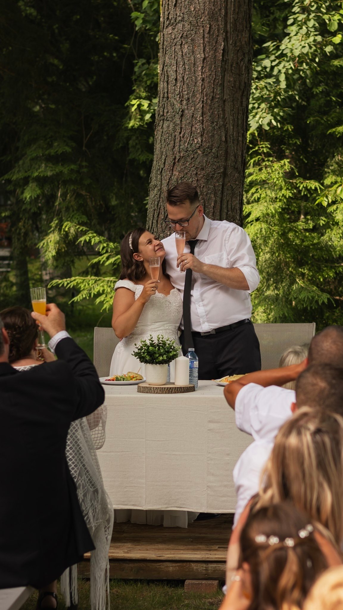 Réception dans le jardin