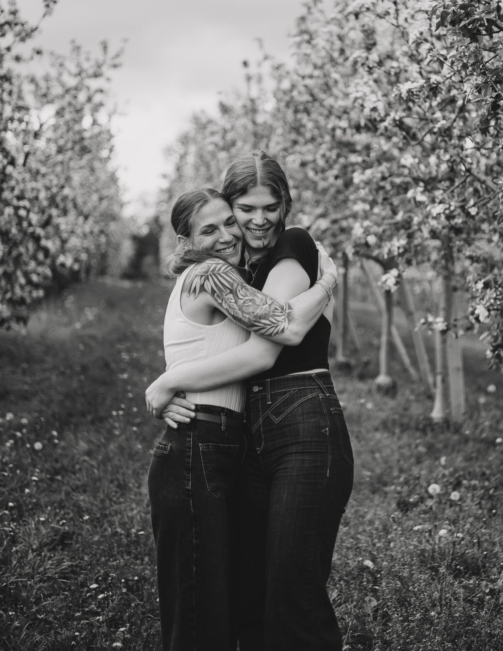 Séance mère-fille verger en fleurs