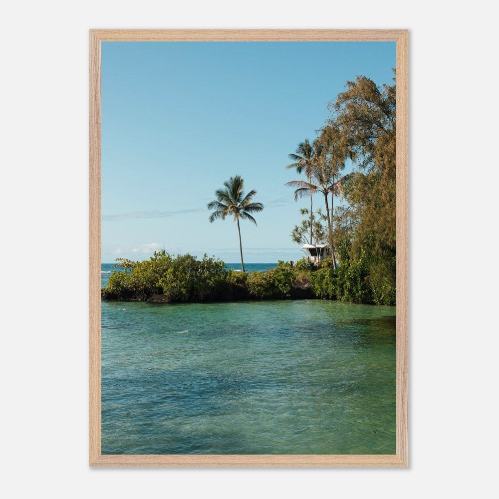 framed hawaii blue lagoon print fine art print, wooden frame, travel photography print, hawaii photography, travel decor abbd4e40-a7ea-487b-8e0e-f52caa3d53c7