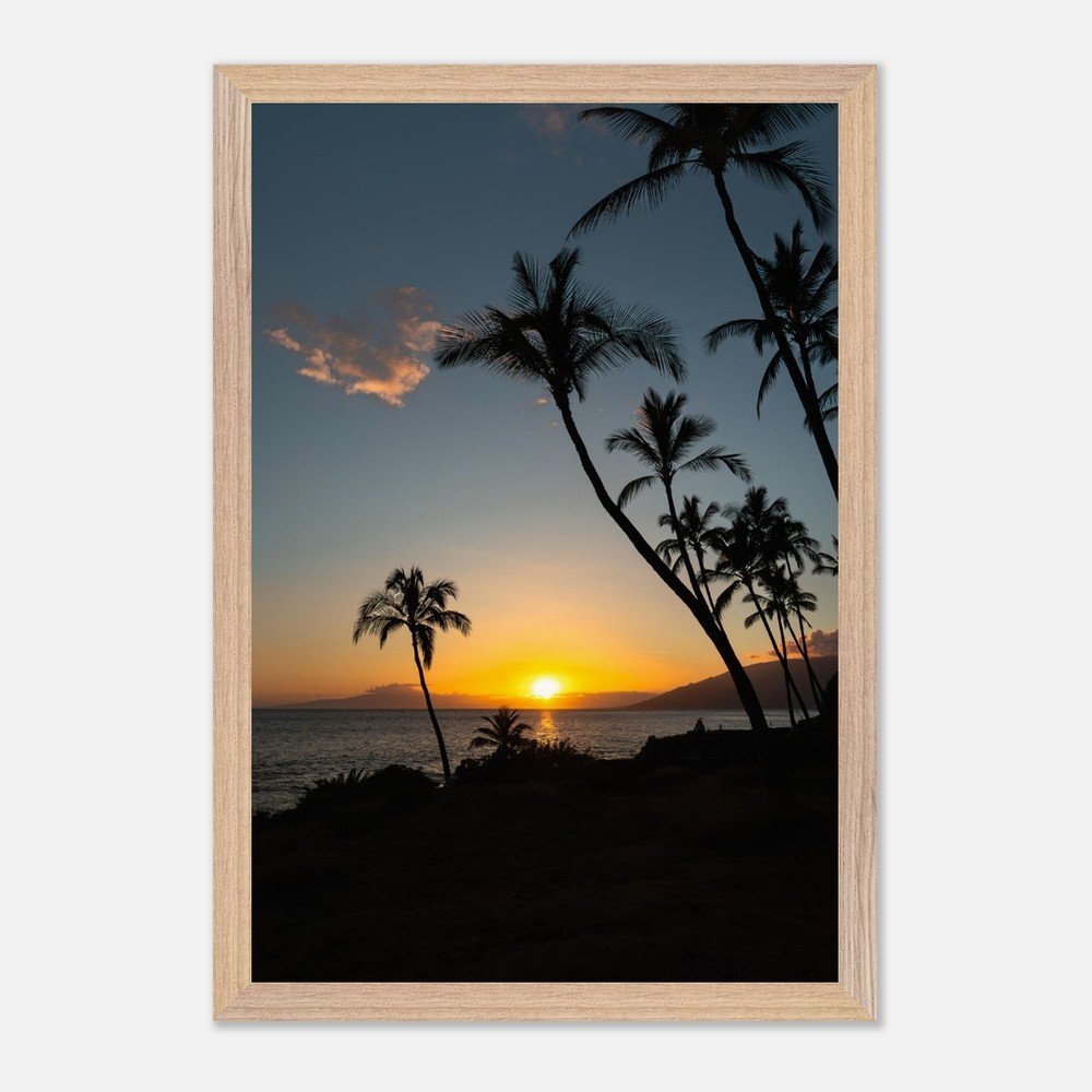 framed hawaii beach sunset print fine art print, wooden frame, travel photography print, hawaii photography, travel decor b1733026-bbbd-40a1-bf5a-62c66d9495e6