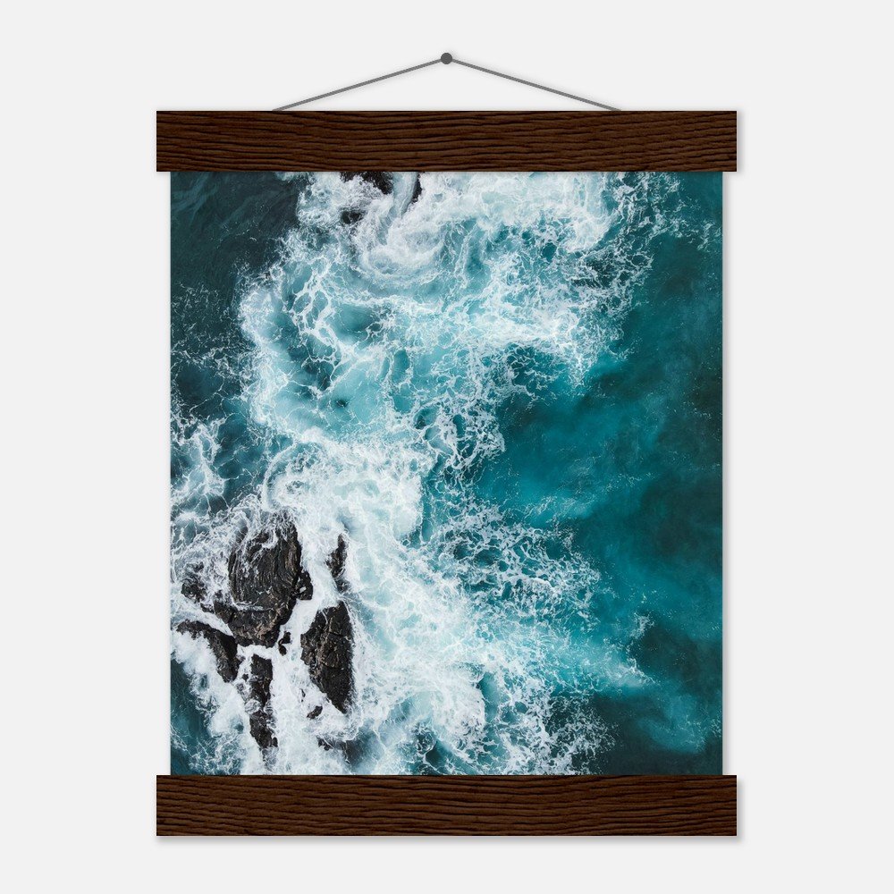 hawaii ocean waves art print with hangers fine art print, travel photography print, hawaii photography, beach photography, travel decor bf5a5332-6f14-4389-8cd4-bdf0b193d60a