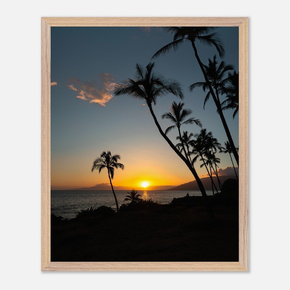 framed hawaii beach sunset print fine art print, wooden frame, travel photography print, hawaii photography, travel decor d4226234-ceae-4522-8b9f-25dde7f2e944