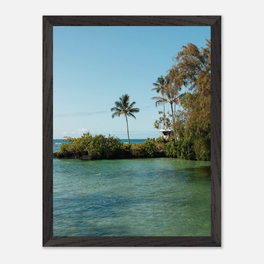 framed hawaii blue lagoon print fine art print, wooden frame, travel photography print, hawaii photography, travel decor ff4d0a34-e843-41b3-8be0-d216be230386
