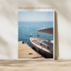 print boat photography fine art wall decor bedroom print ocean aesthetic poster living room wall art gift for traveler