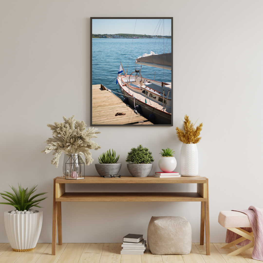 print boat photography fine art wall decor bedroom print ocean aesthetic poster living room wall art gift for traveler