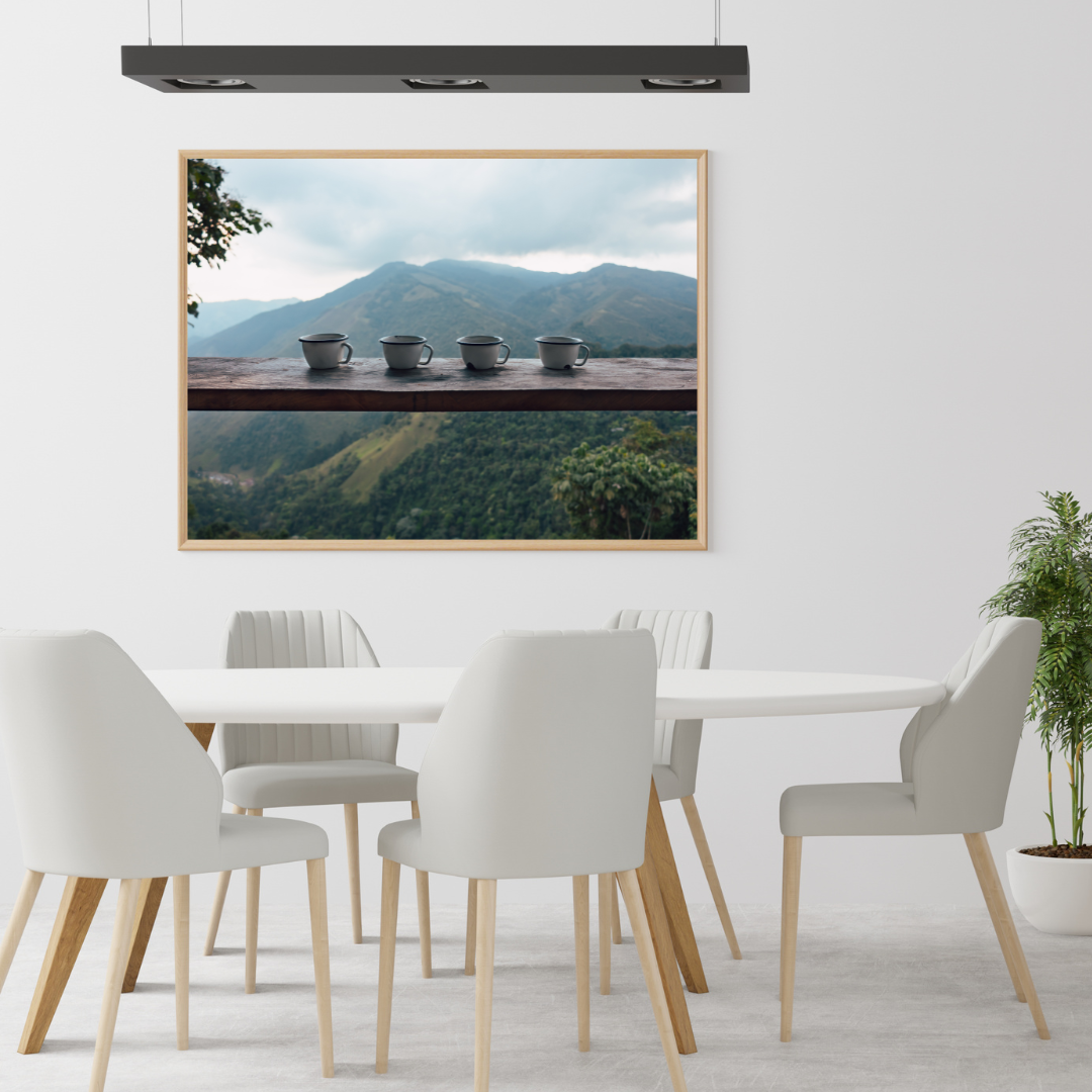 framed print coffee photography colombia fine art mountain wall decor for coffee lover poster dining room art gift for traveler