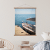 print boat photography wood hangers wall art decor print ocean aesthetic poster living room wall art sailboat gift for traveler