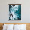 hawaii ocean waves art print with hangers fine art print, travel photography print, hawaii photography, beach photography, travel decor