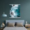 hawaii ocean waves art print with hangers fine art print, travel photography print, hawaii photography, beach photography, travel decor