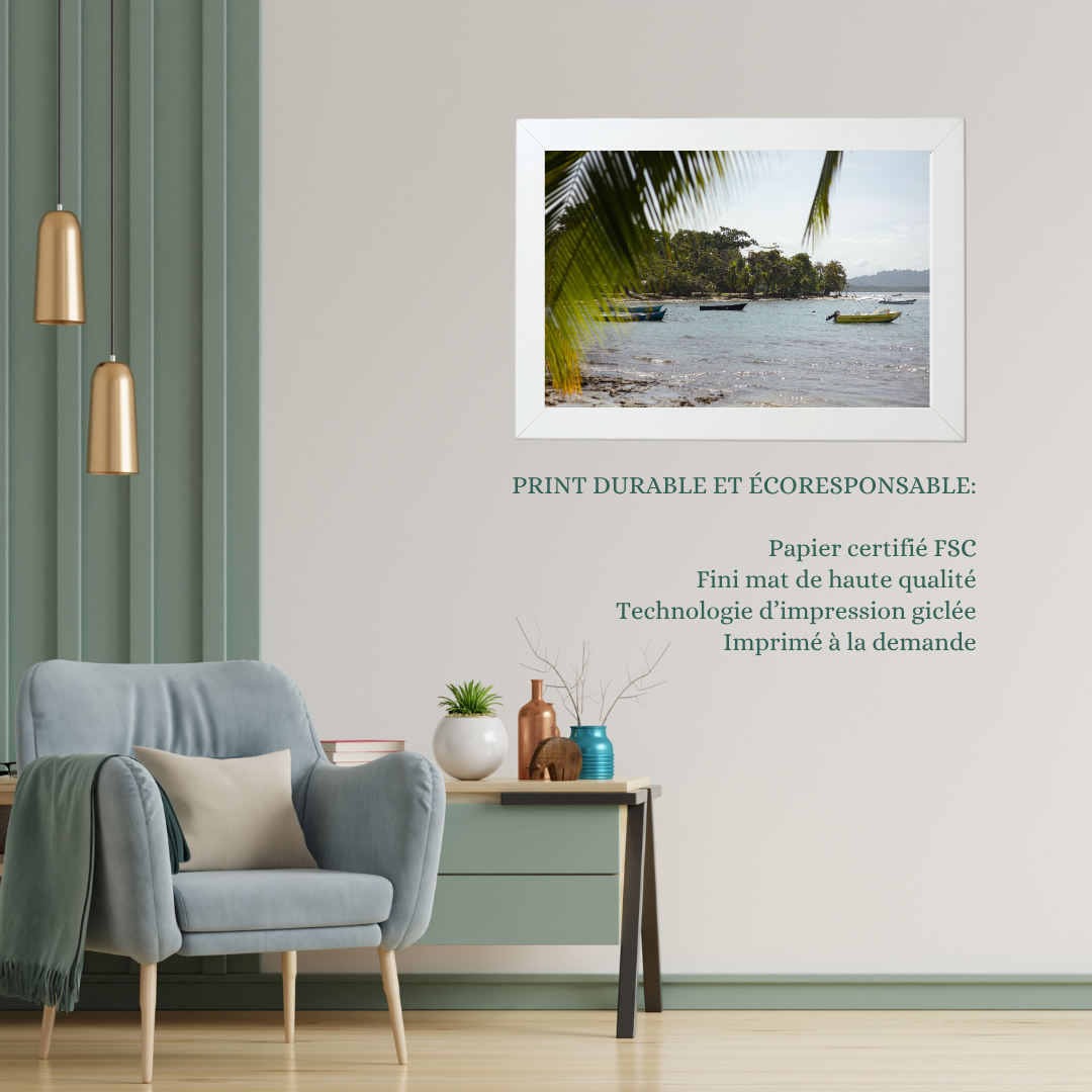 brise marine avec cadre en bois