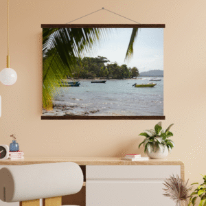 brise marine avec support à affiche en bois