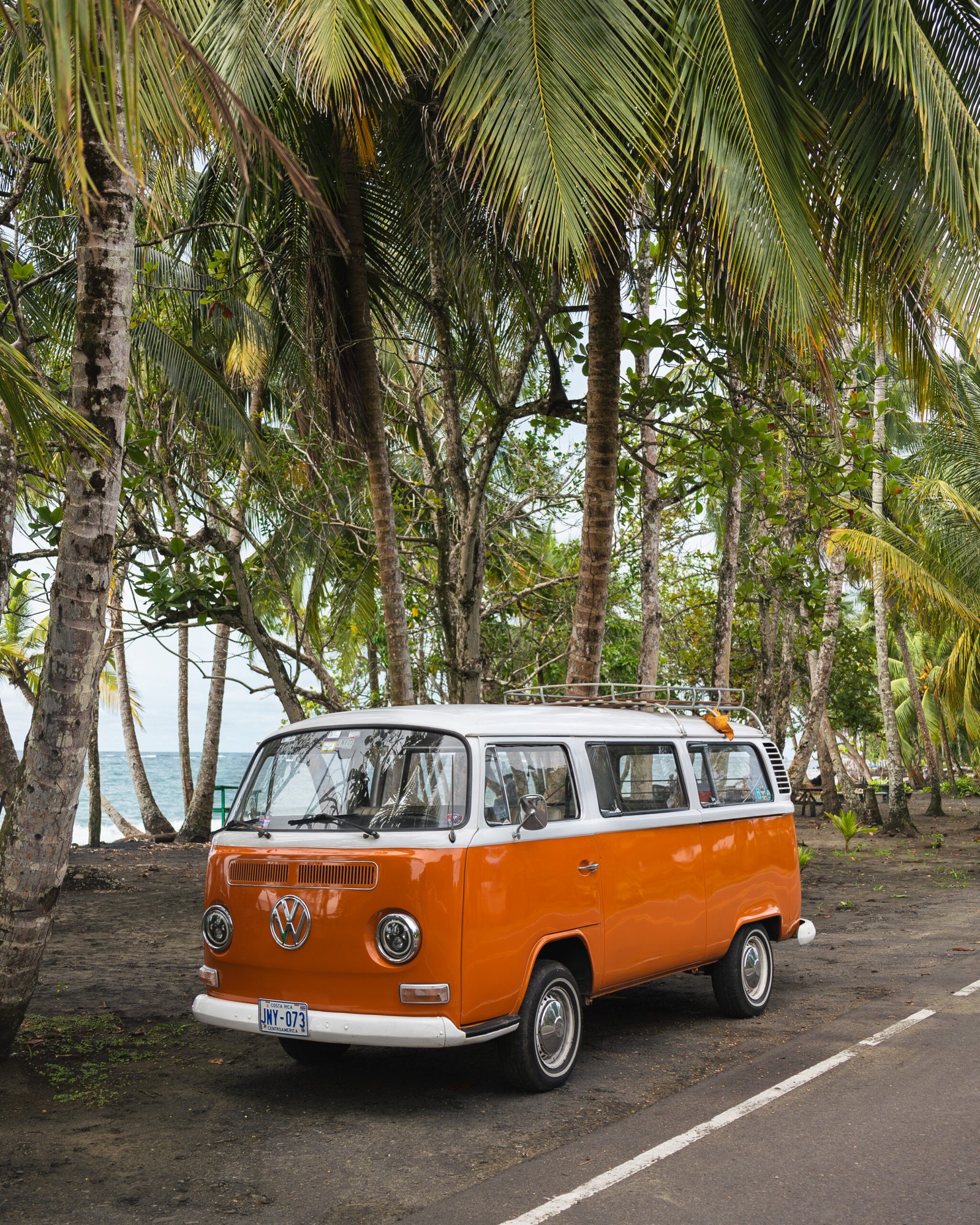 framed costa rica westfalia camper van print fine art print, wooden frame, travel photography print, costa rica photography, travel decor
