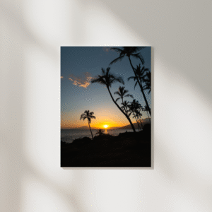 hawaii beach sunset art print fine art print, travel photography print, hawaii photography, beach print, travel decor, wall art